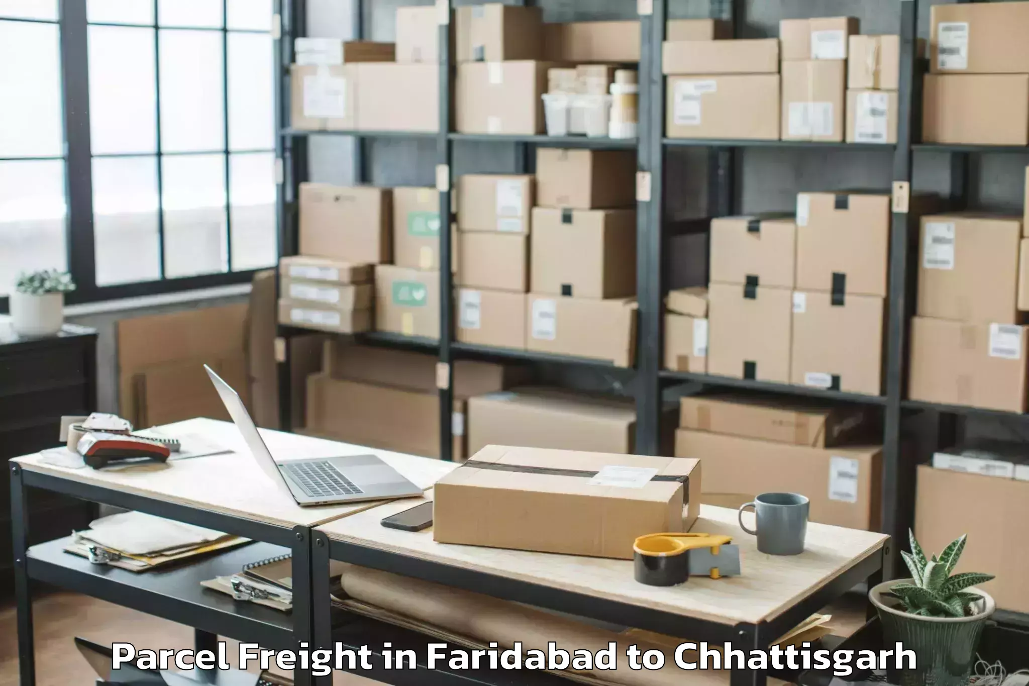 Top Faridabad to Bhopalpattnam Parcel Freight Available